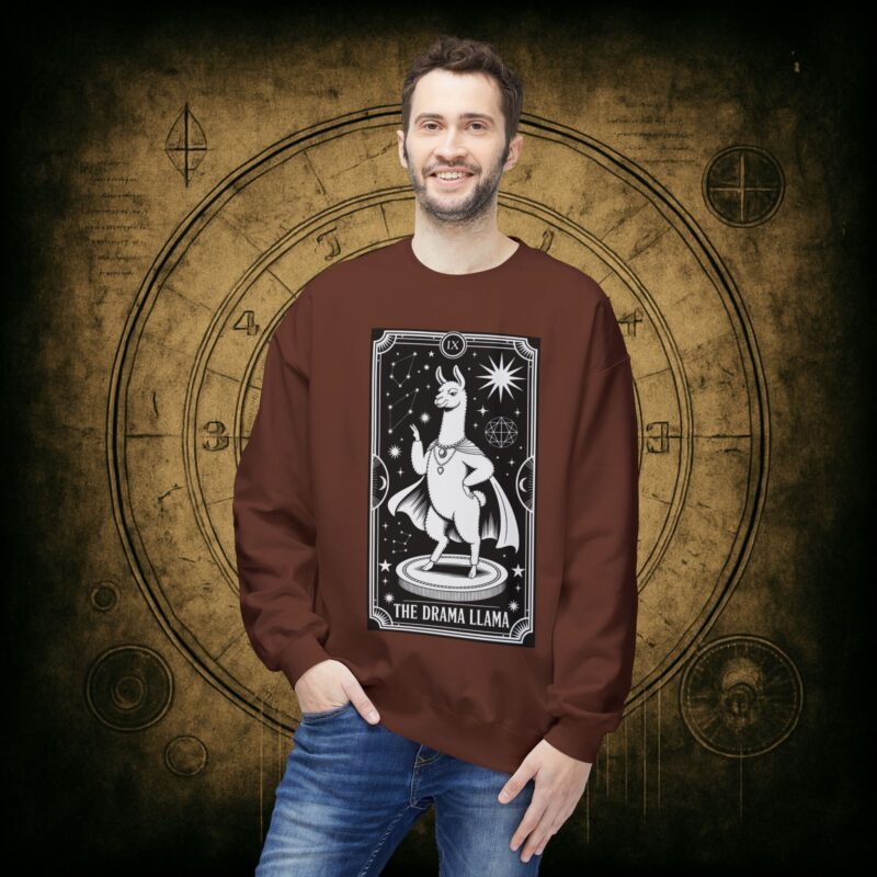 The Drama Llama Tarot Unisex Sweatshirt - Image 12