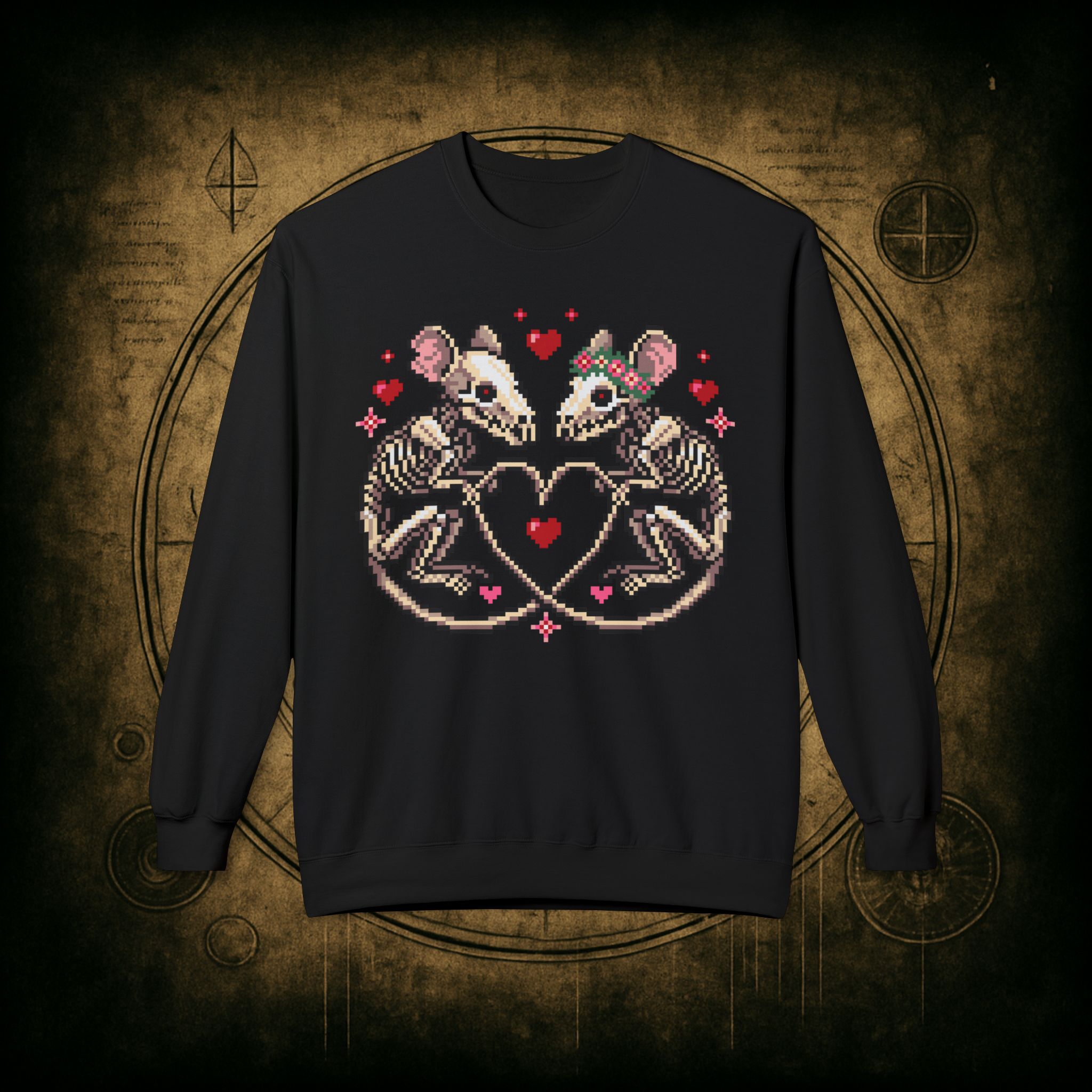 Skeleton Rat Couple Sweatshirt