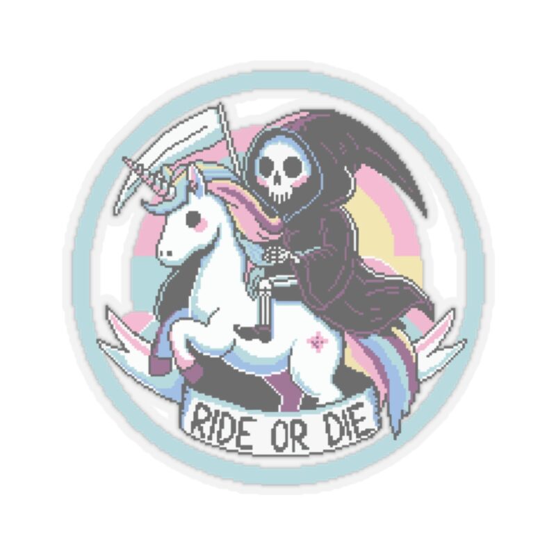 Ride or Die Kiss-Cut Sticker - Image 4