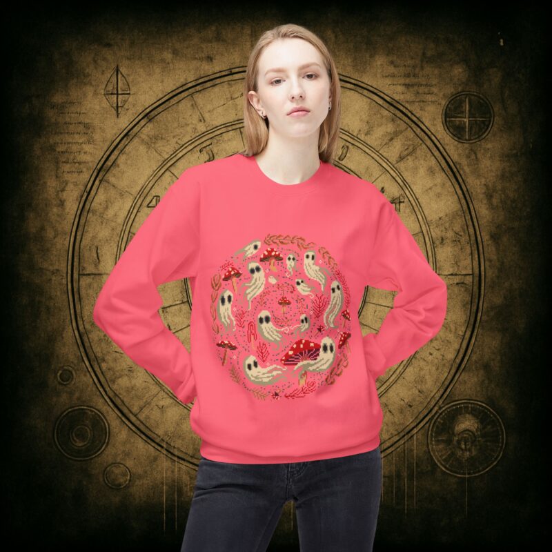 Spiral Mushrooms & Ghosts Unisex Sweatshirt - Image 41