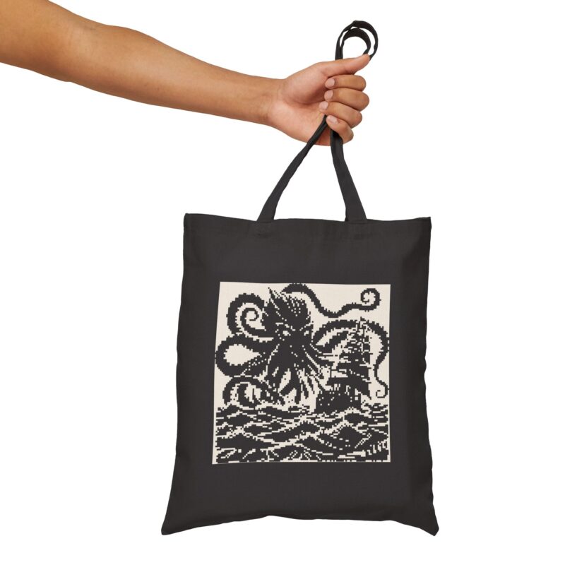 Woodcut Kraken Tote Bag - Image 5