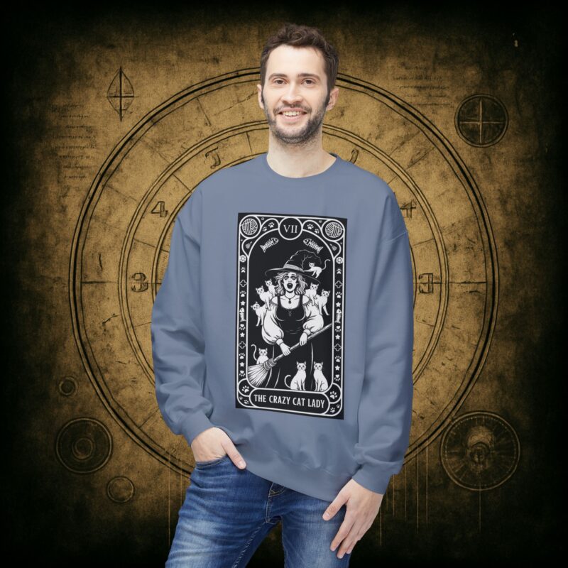 The Crazy Cat Lady Tarot Unisex Sweatshirt - Image 27