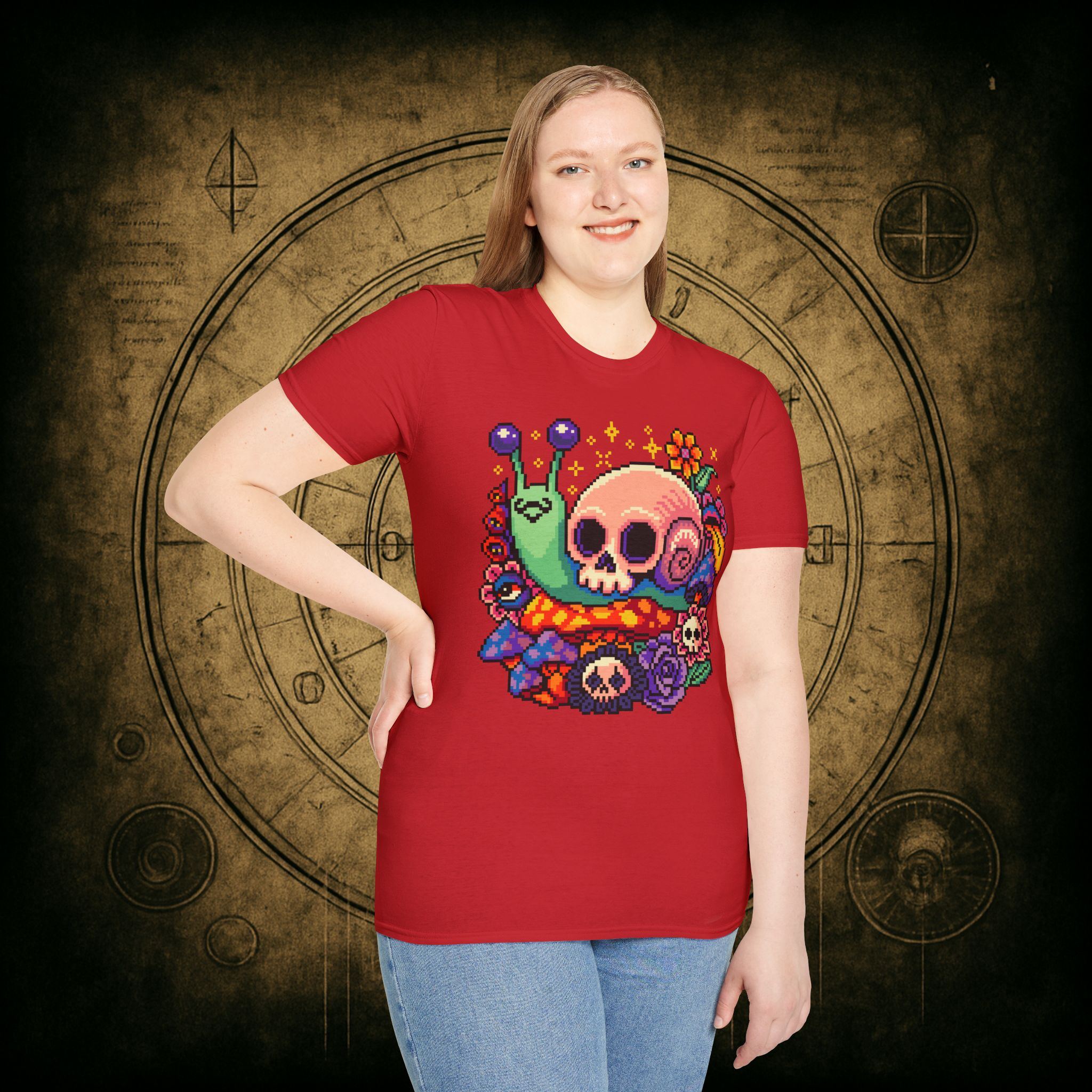 Skull Snail Unisex T-Shirt - Image 81