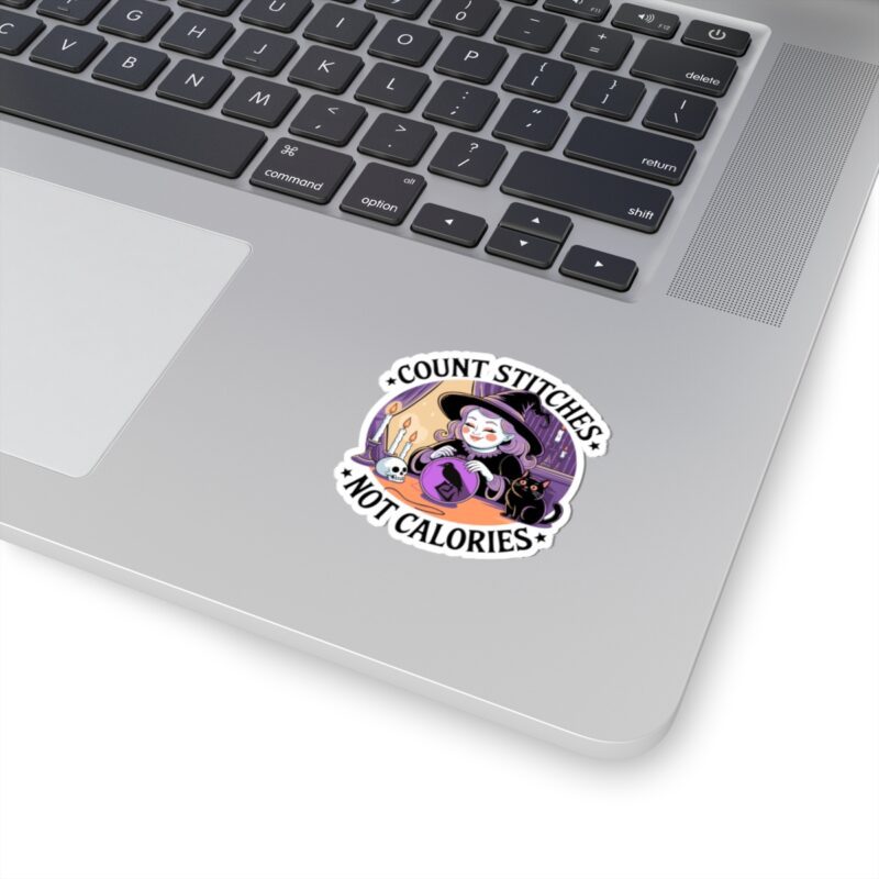 Count Stitches Not Calories Kiss-Cut Sticker - Image 8