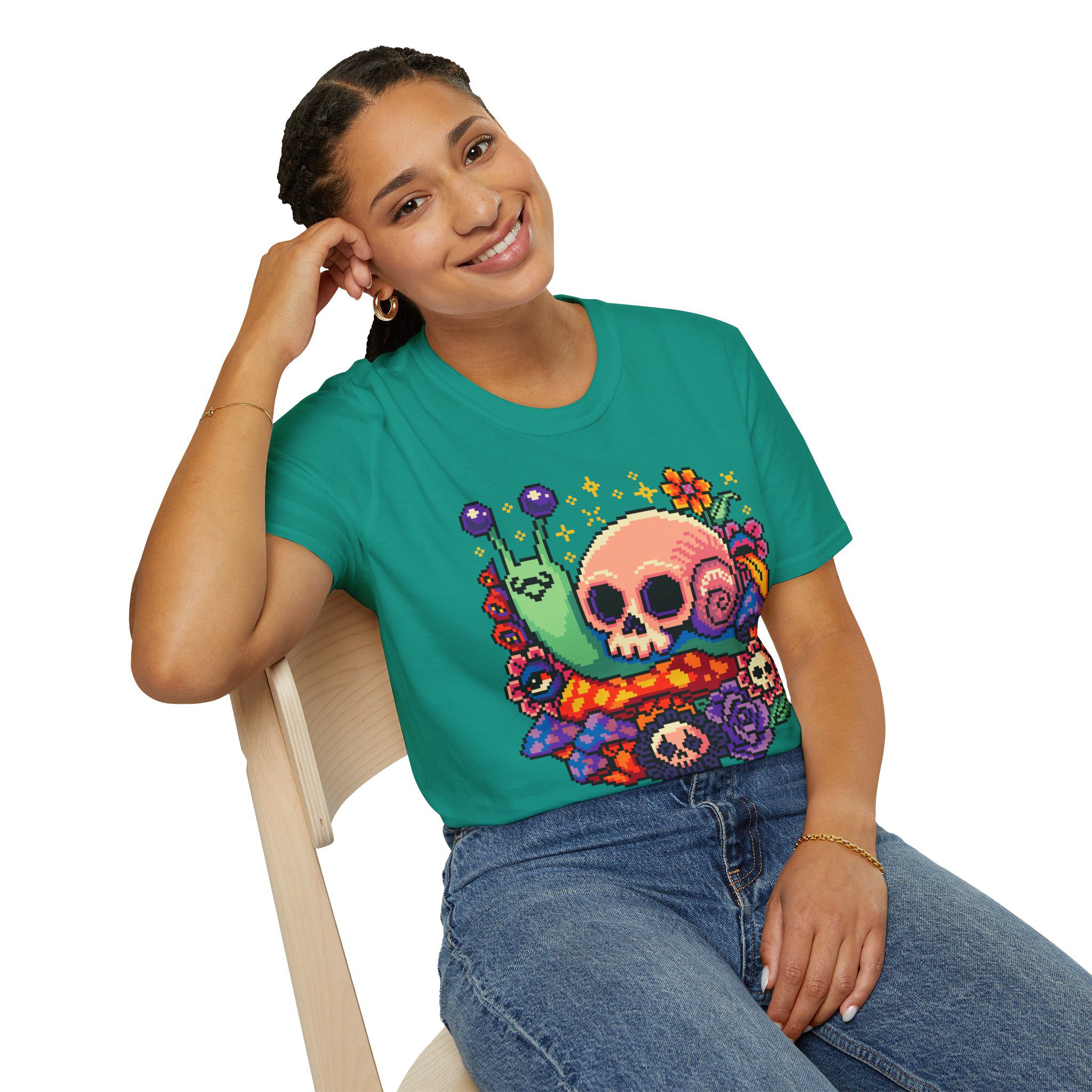 Skull Snail Unisex T-Shirt - Image 58