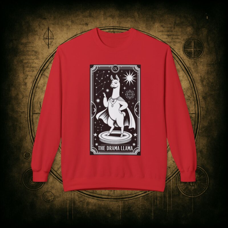 The Drama Llama Tarot Unisex Sweatshirt - Image 4