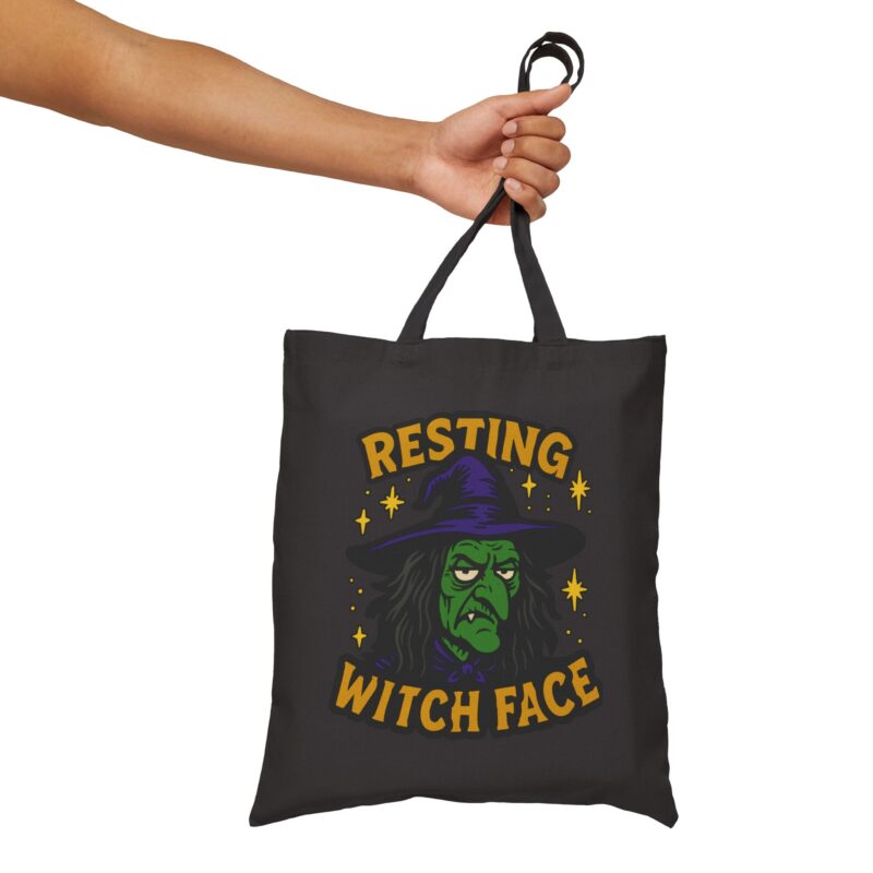 Resting Witch Face Tote Bag - Image 5