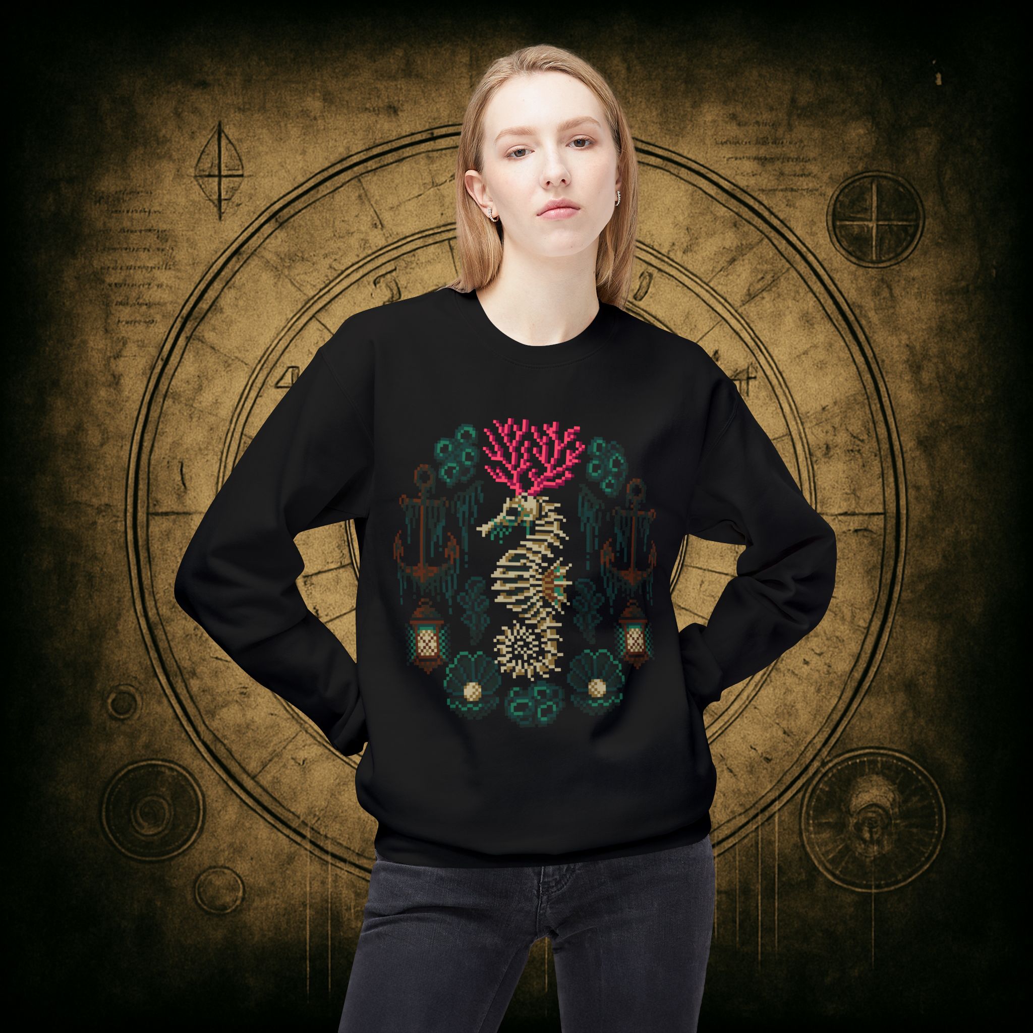 Coral Seahorse Sweatshirt - Image 6