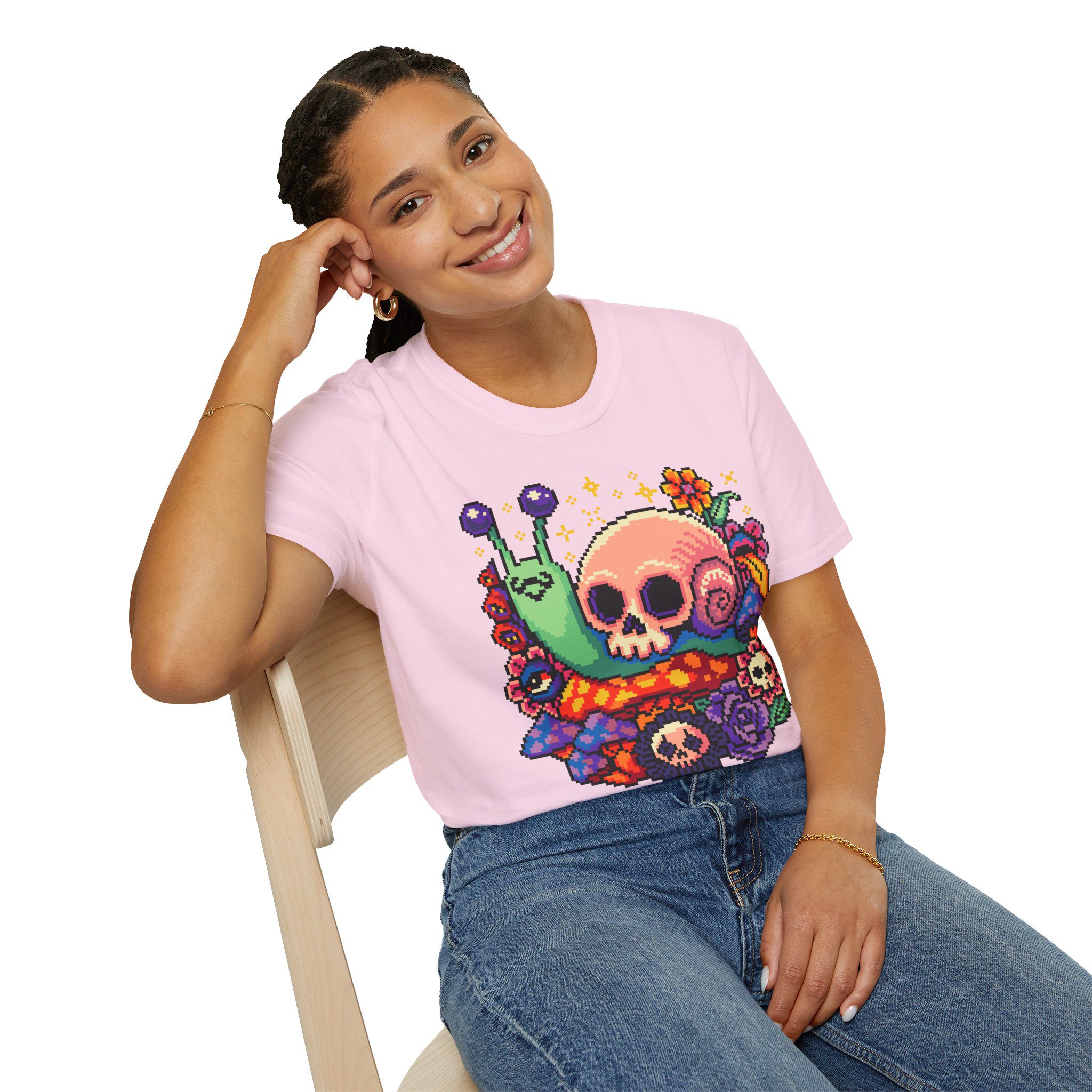 Skull Snail Unisex T-Shirt - Image 76