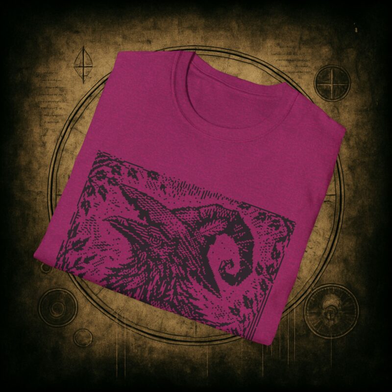 Woodcut Raven Unisex T-shirt - Image 39
