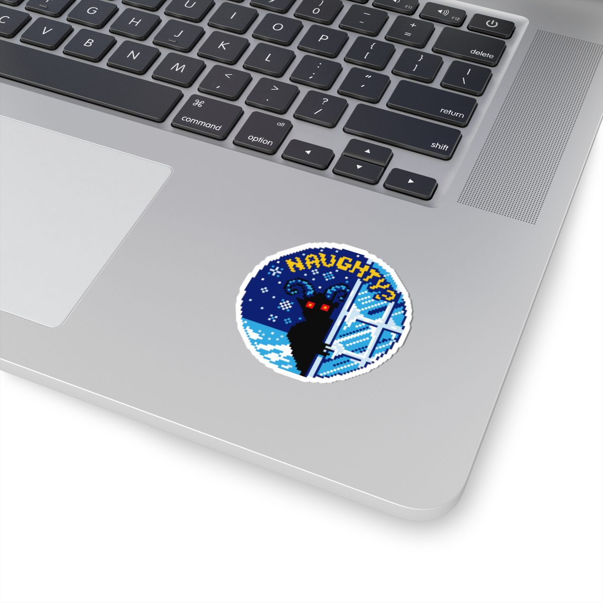 Peeping Krampus Kiss-Cut Sticker - Image 8