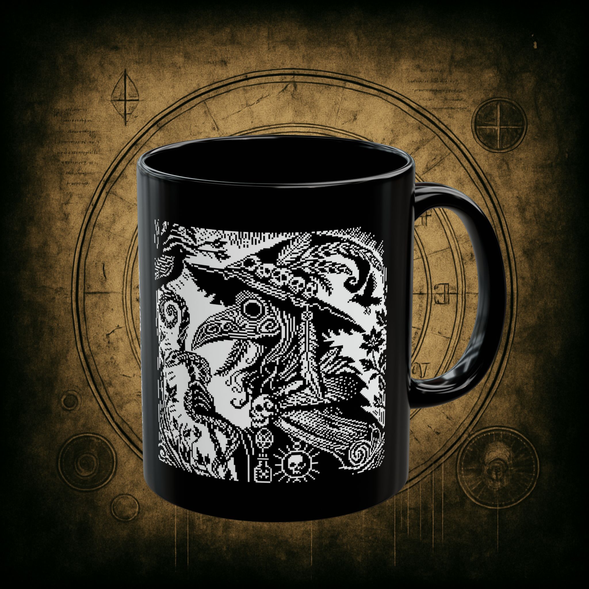 WoodcutPlague Doctor Witch Ceramic Mug