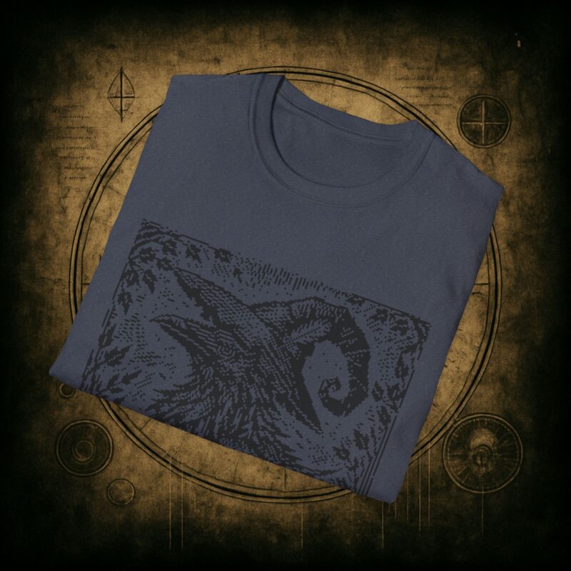 Woodcut Raven Unisex T-shirt - Image 54