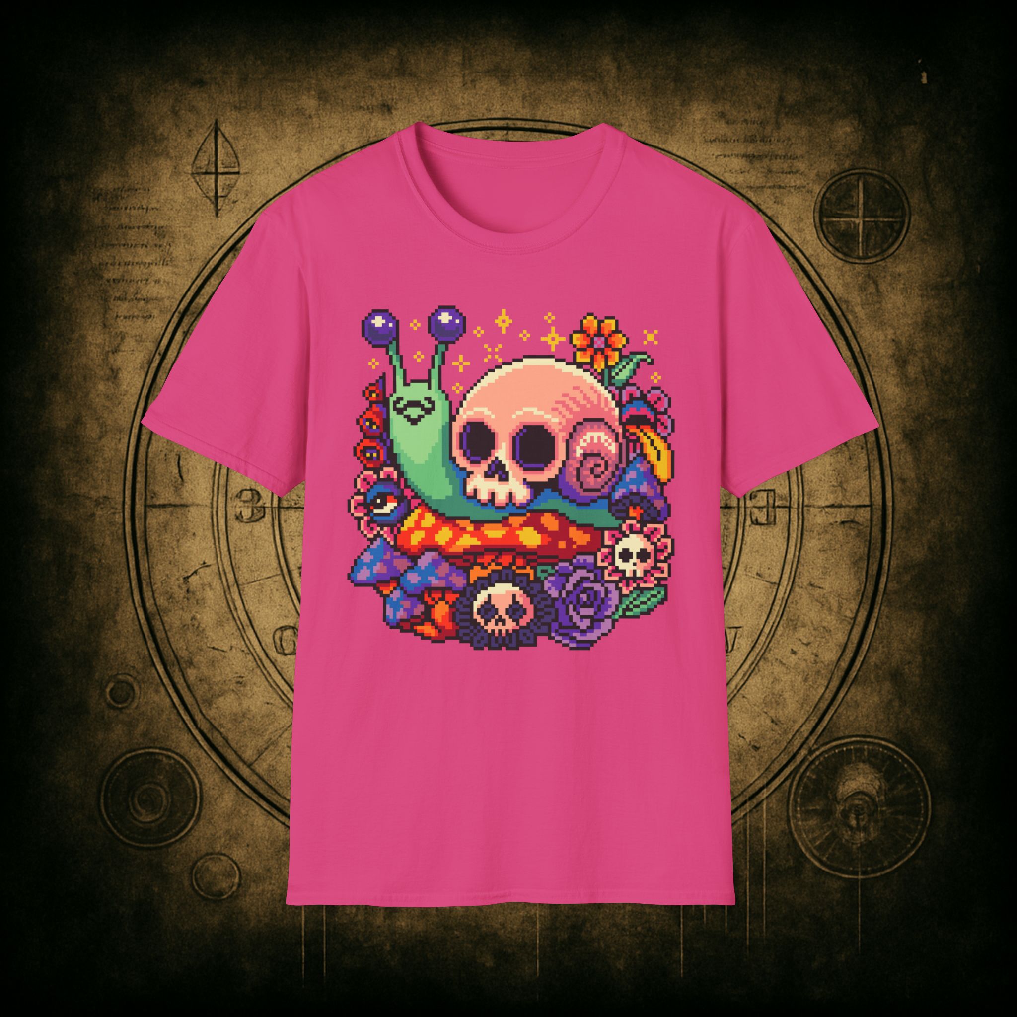 Skull Snail Unisex T-Shirt - Image 85