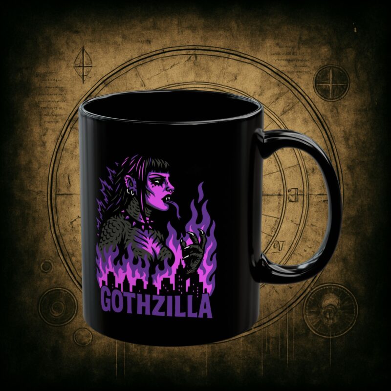 Gothzilla (Purple) Ceramic Mug - Image 2