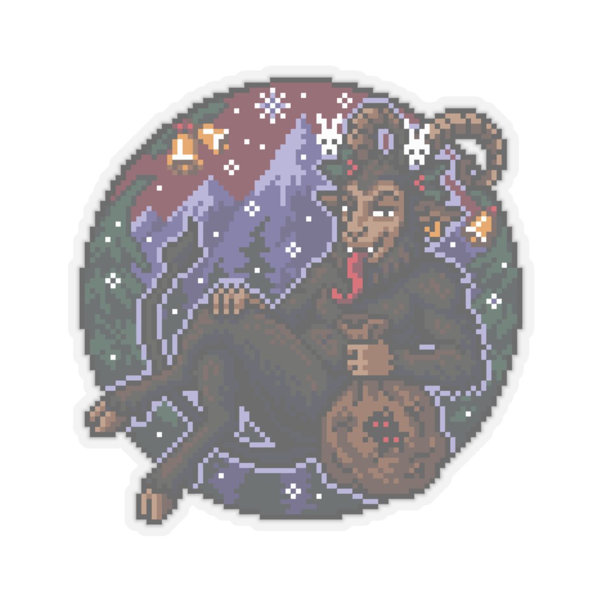 Naughty Krampus Kiss-Cut Sticker - Image 19