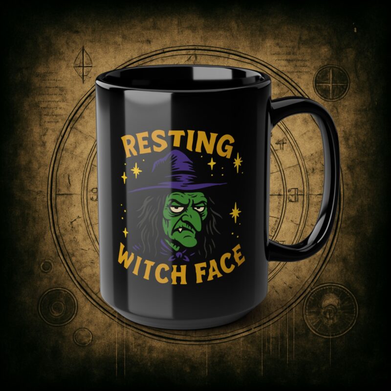 Resting Witch Face Ceramic Mug - Image 10