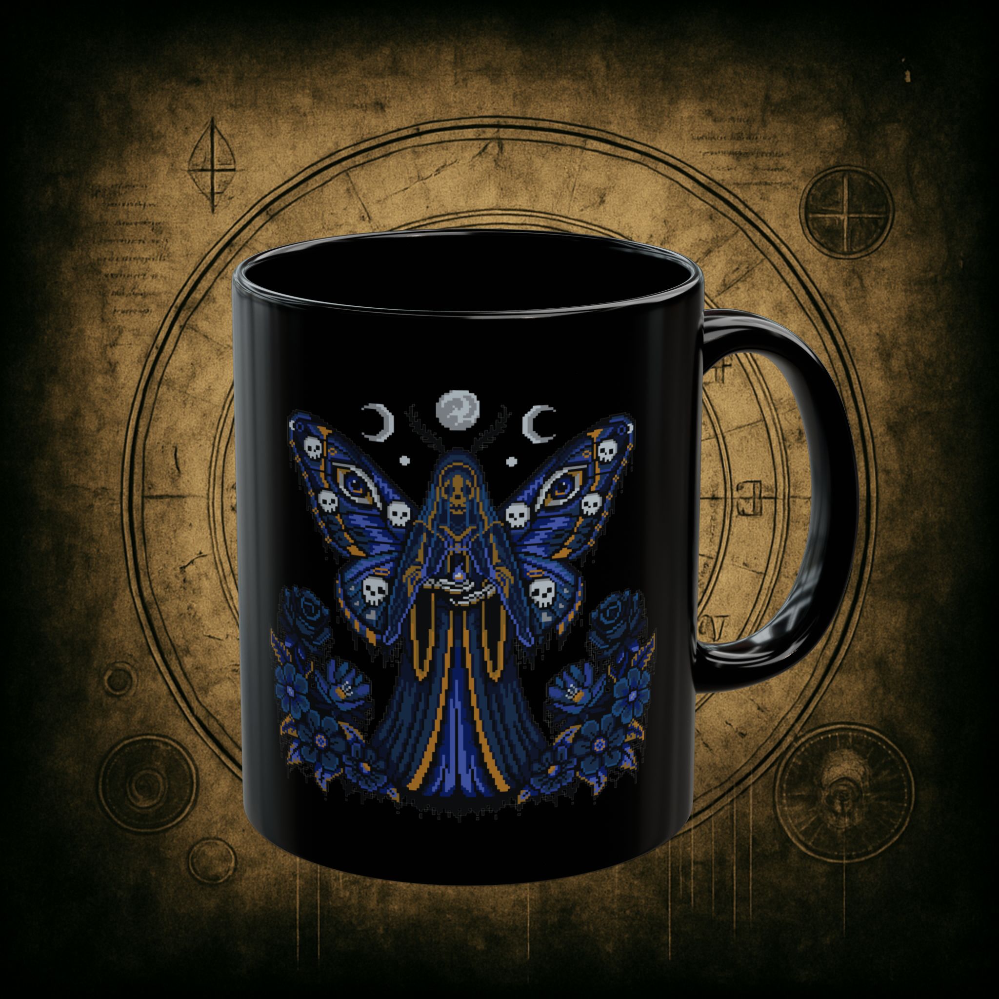 Death Moth Night Ceramic Mug