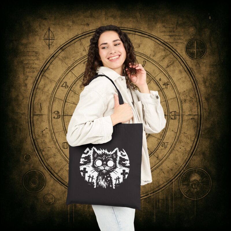 Zombie Cat Tote Bag - Image 3