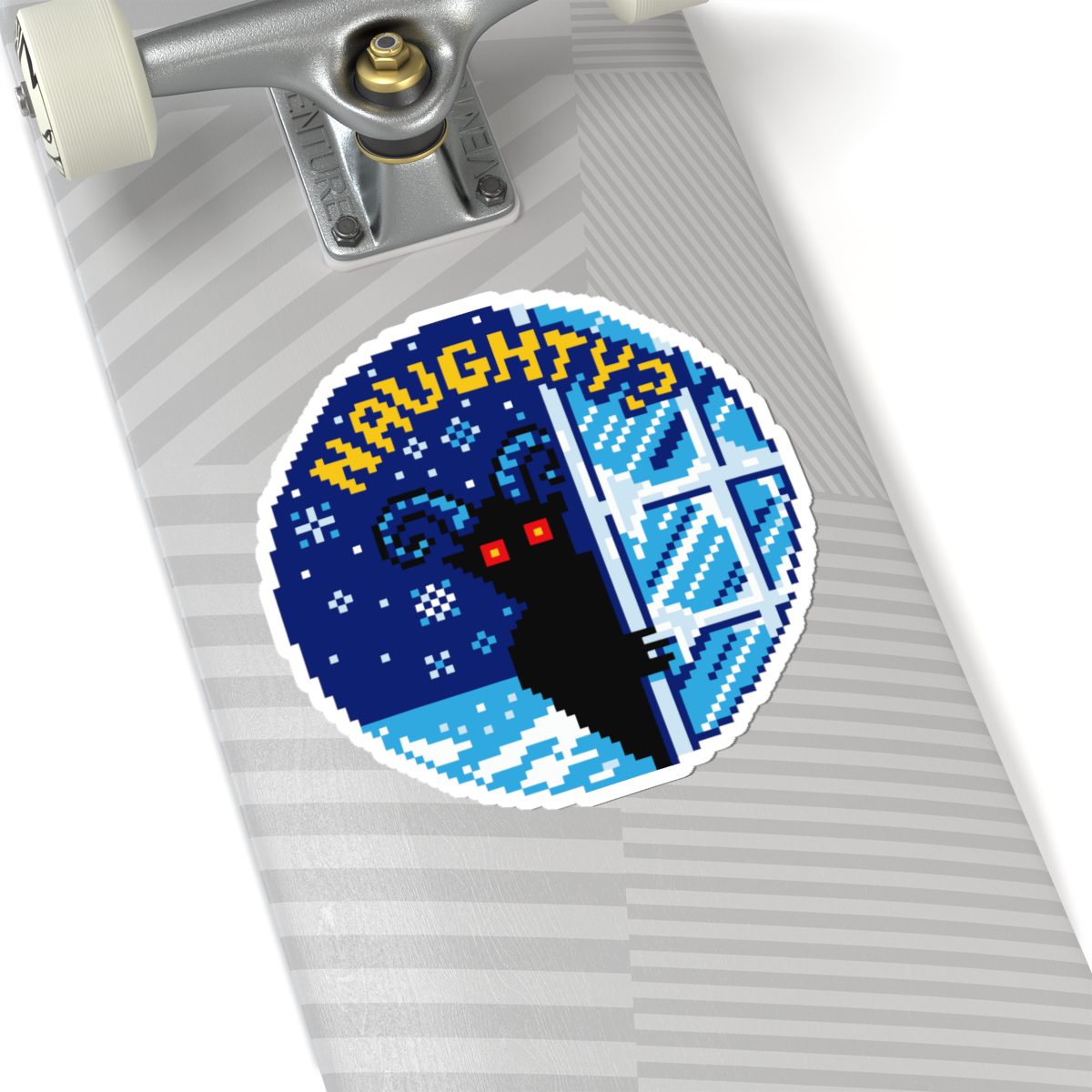 Peeping Krampus Kiss-Cut Sticker - Image 23