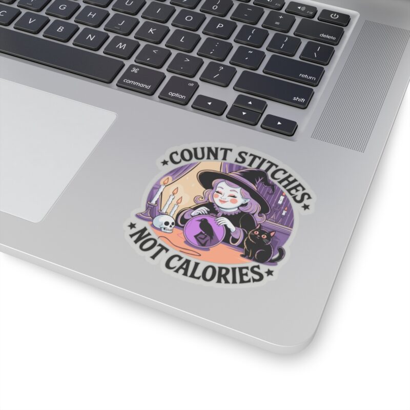 Count Stitches Not Calories Kiss-Cut Sticker - Image 11