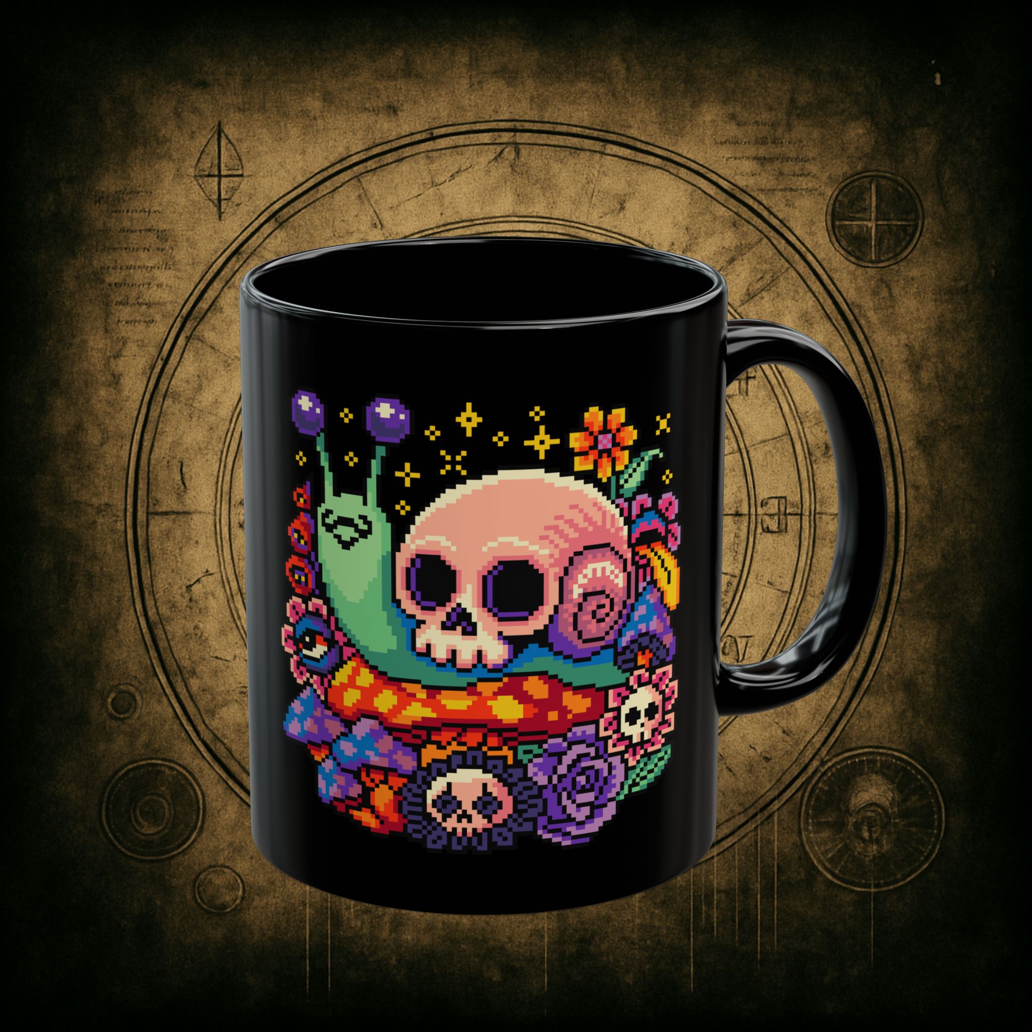 Skull Snail Ceramic Mug