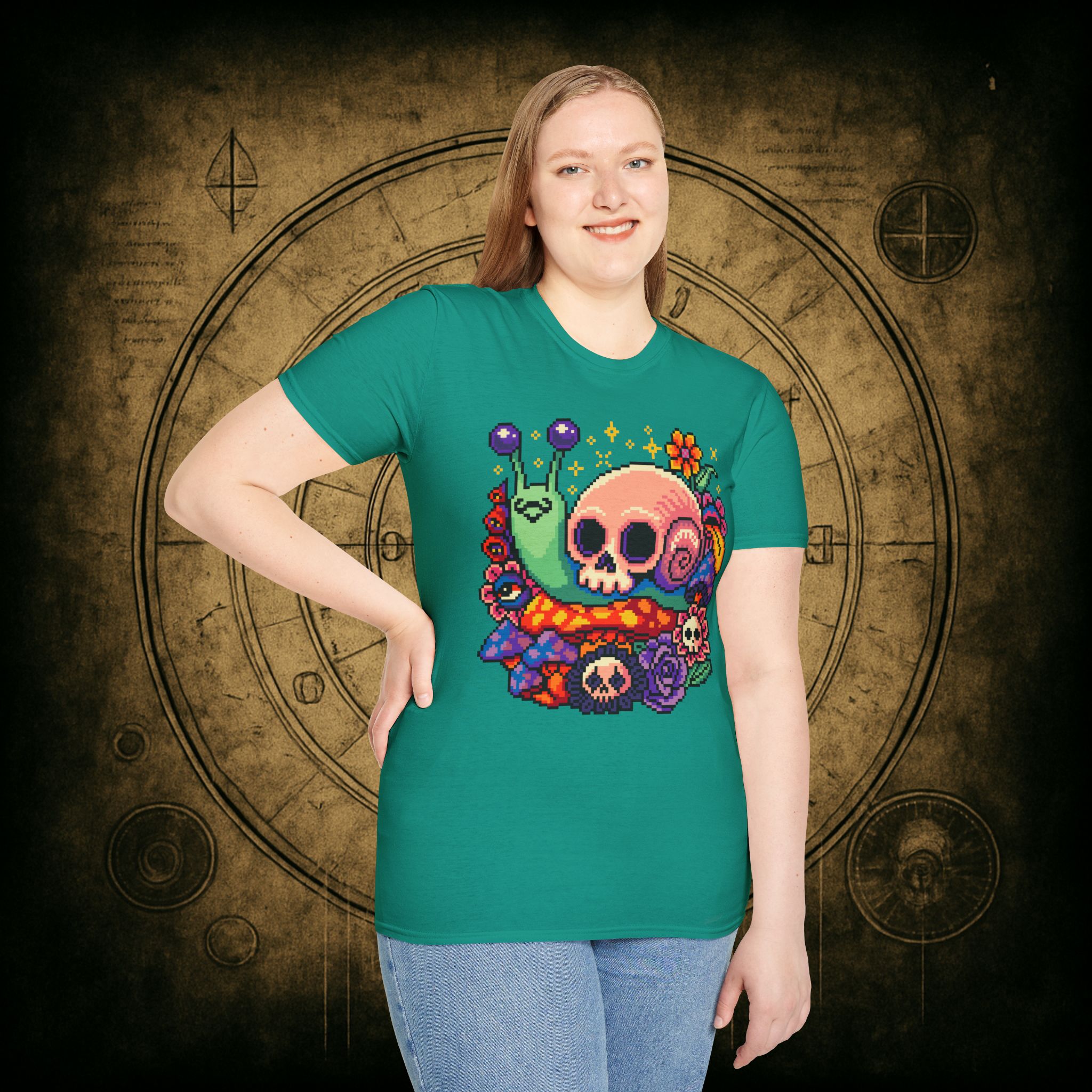 Skull Snail Unisex T-Shirt - Image 57