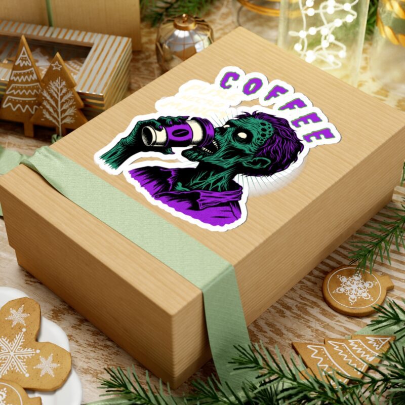 Zombie Coffee Necromancy Kiss-Cut Sticker - Image 24