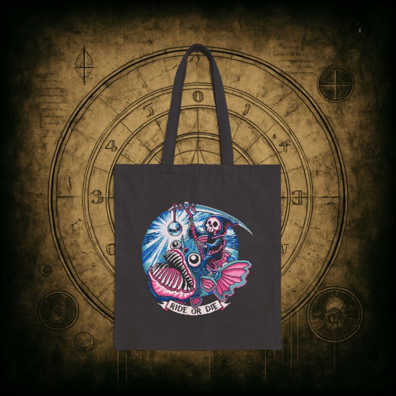 Ride or Die Angler Fish Tote Bag - Image 7