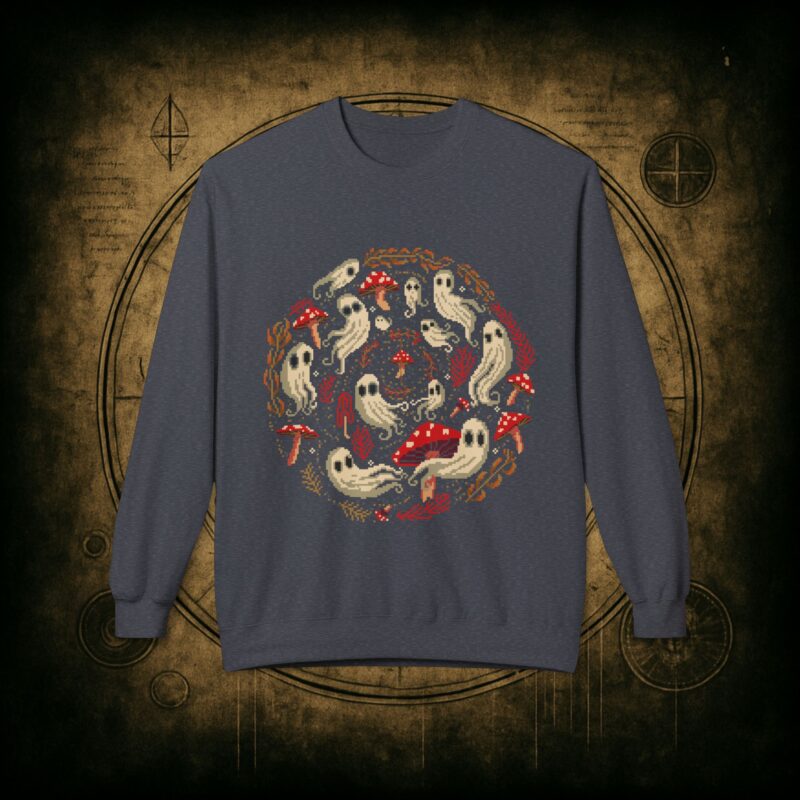 Spiral Mushrooms & Ghosts Unisex Sweatshirt - Image 19
