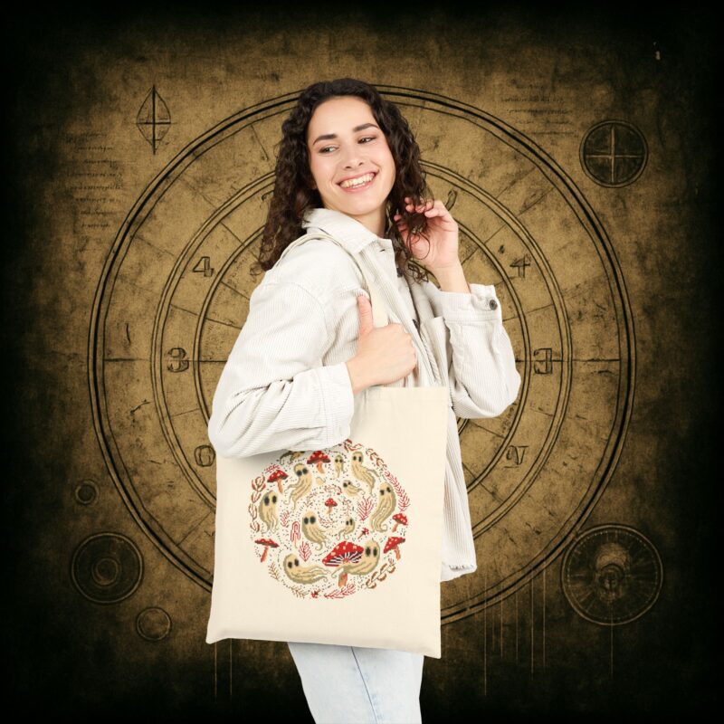 Spiral Mushrooms & Ghosts Tote Bag - Image 9