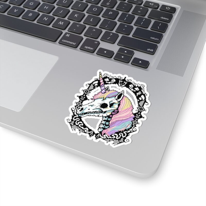 Pastel Goth Skeleton Unicorn Kiss-Cut Sticker - Image 14