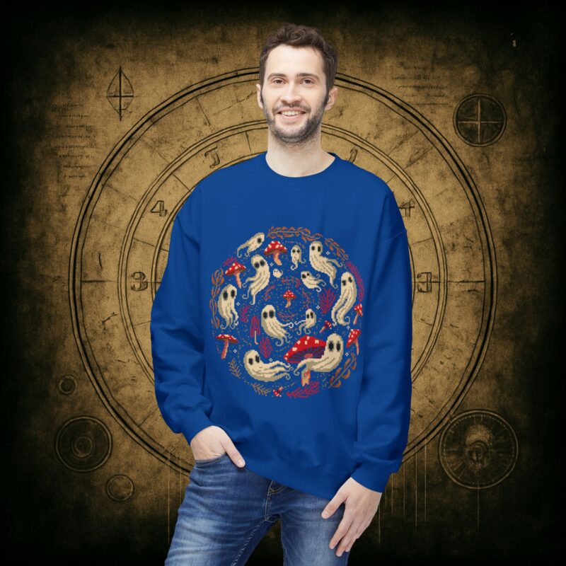 Spiral Mushrooms & Ghosts Unisex Sweatshirt - Image 33