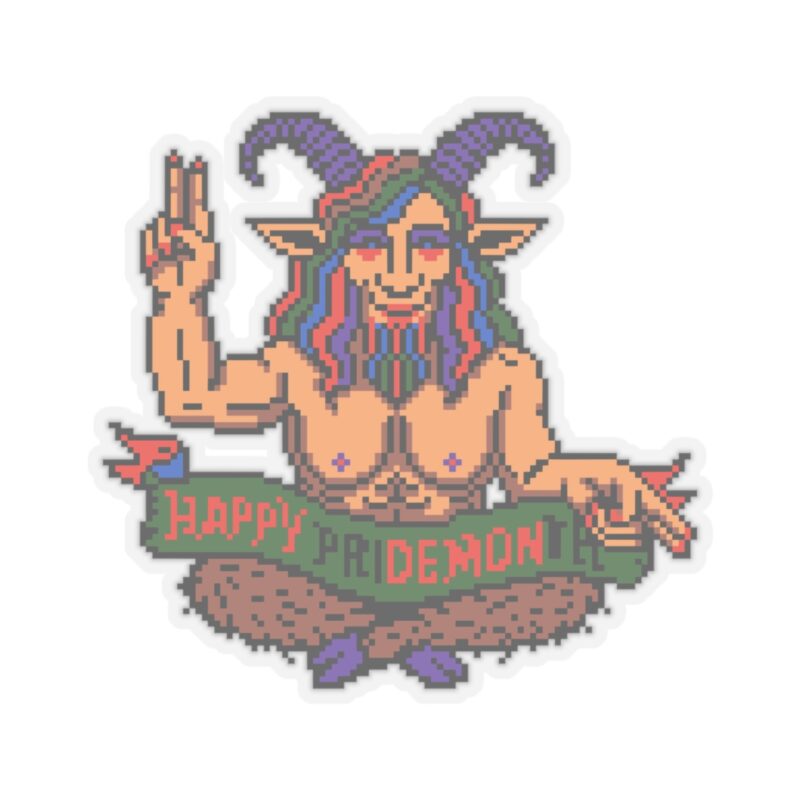 Happy priDEMONth Kiss-Cut Sticker - Image 10