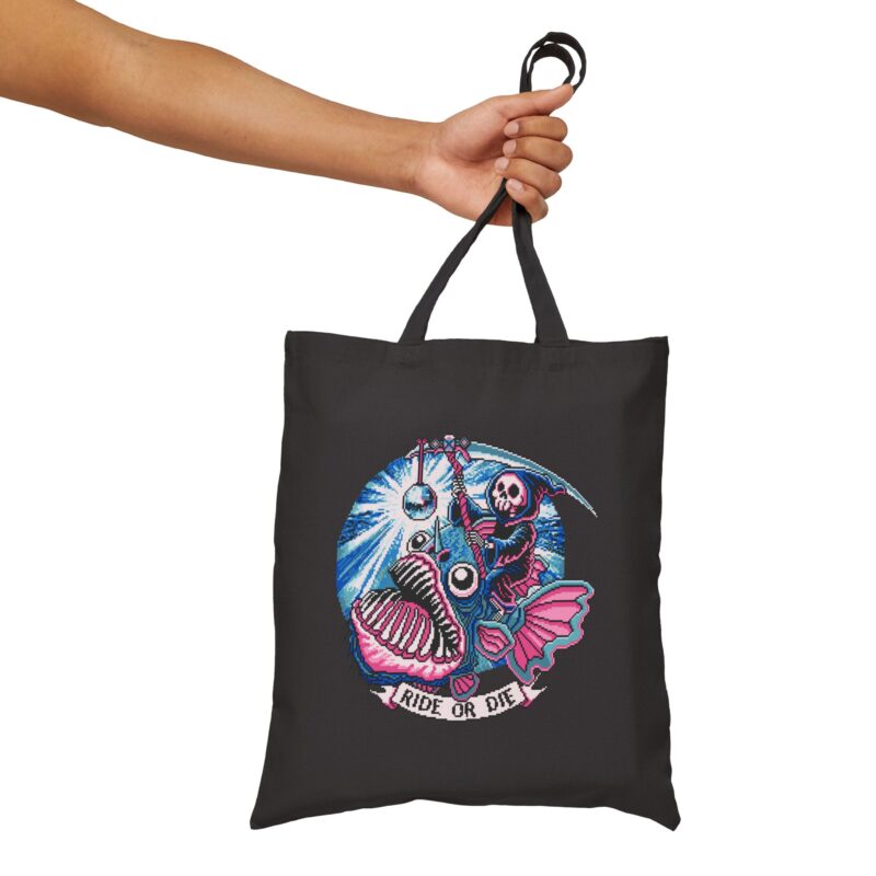Ride or Die Angler Fish Tote Bag - Image 11