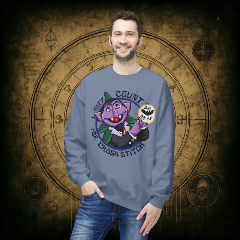 Count for Cross Stitch Unisex Sweatshirt - Image 27
