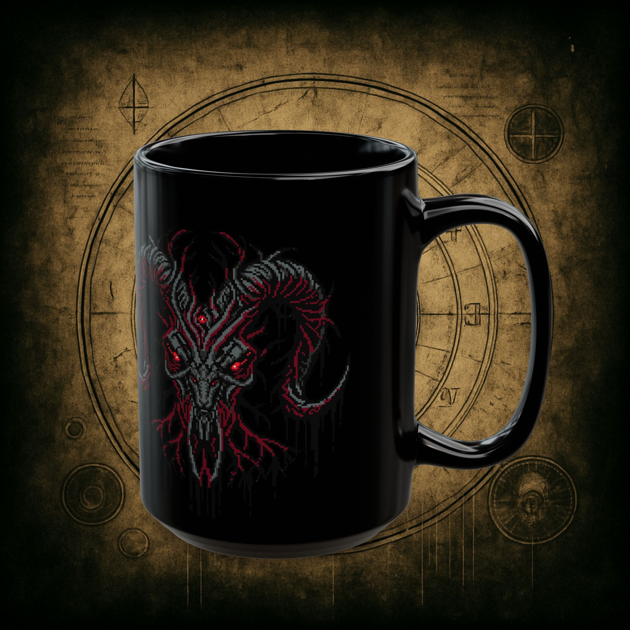Baphomet Skull Ceramic Mug - Image 7