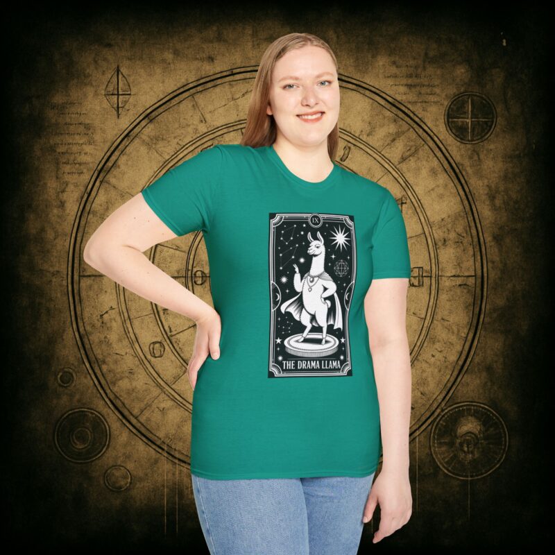 The Drama Llama Tarot Unisex T-Shirt - Image 45