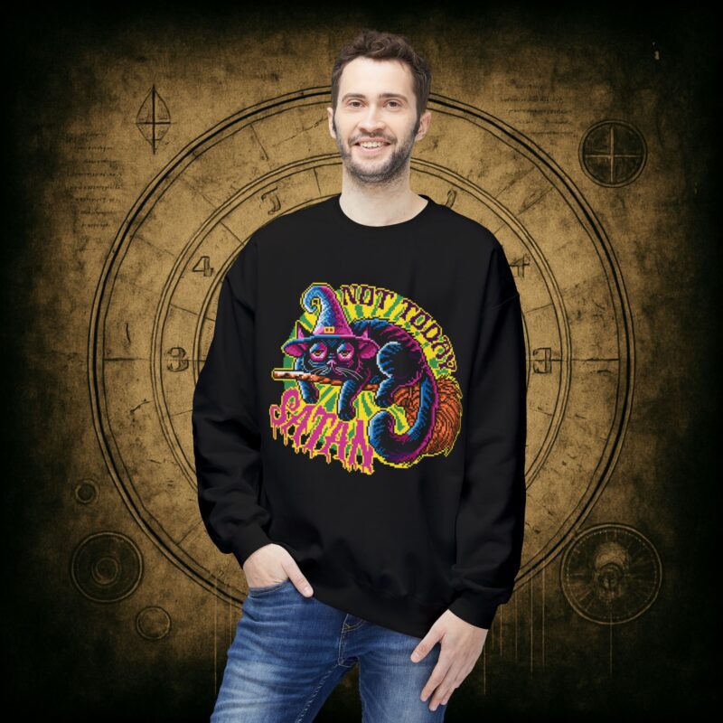 Not Today Satan Cat Unisex Sweatshirt - Image 15