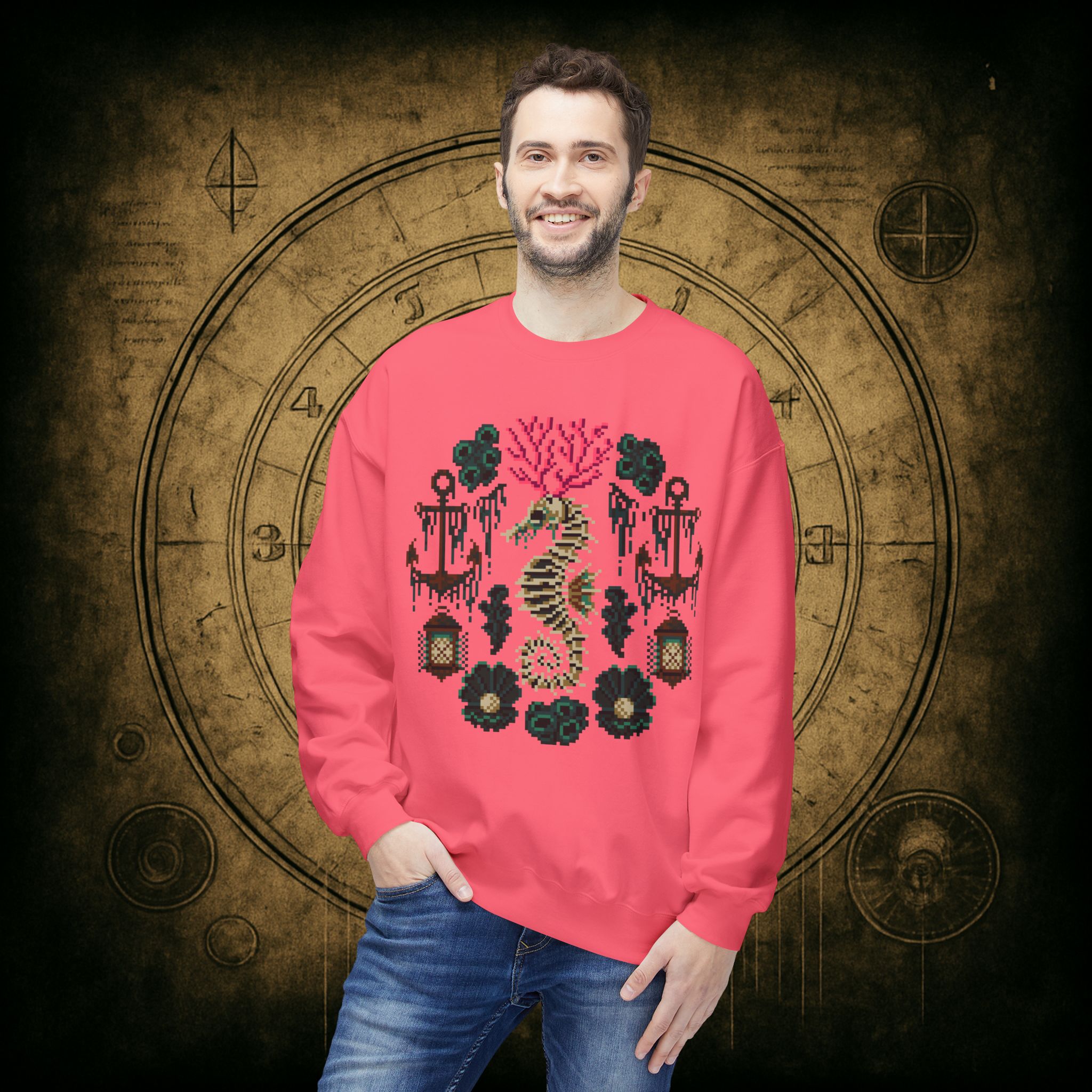 Coral Seahorse Sweatshirt - Image 55