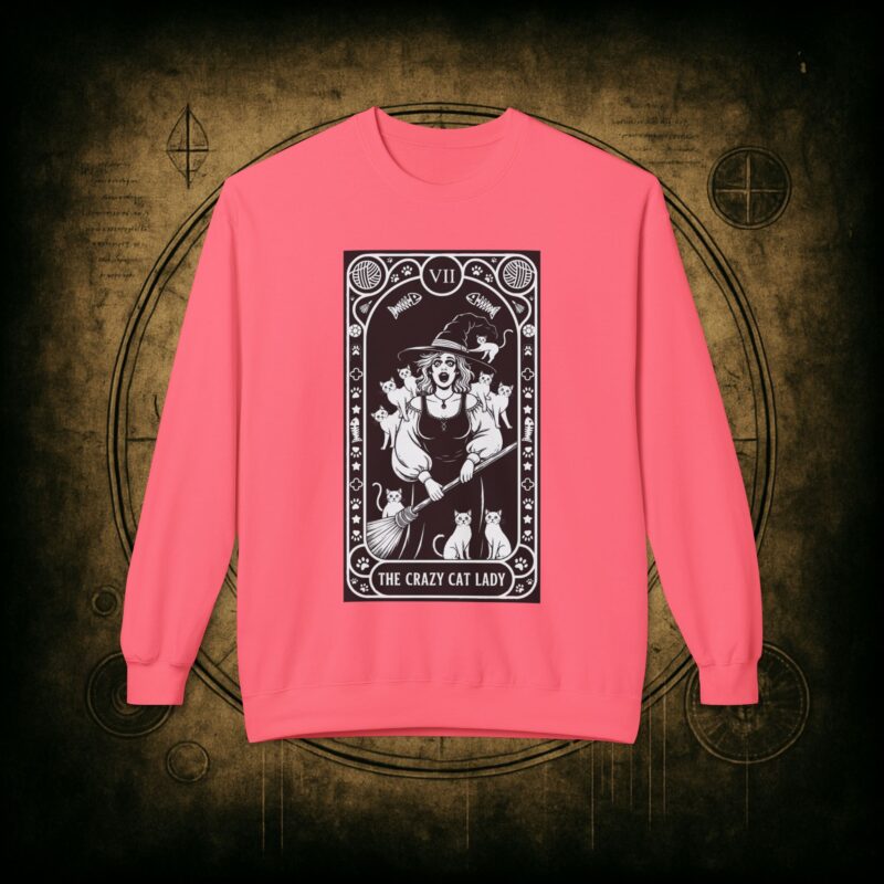 The Crazy Cat Lady Tarot Unisex Sweatshirt - Image 40