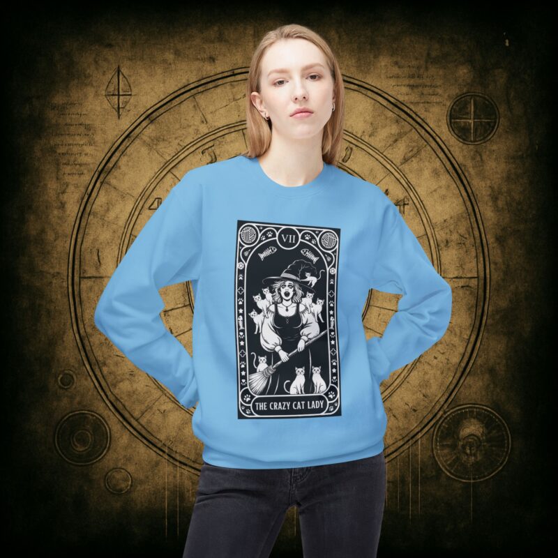 The Crazy Cat Lady Tarot Unisex Sweatshirt - Image 23