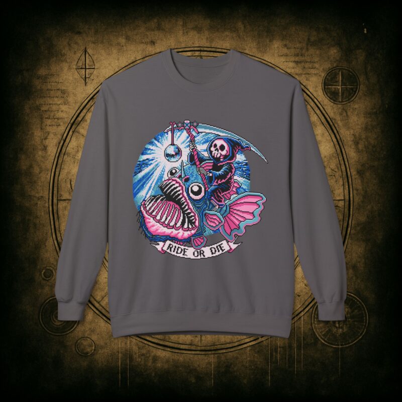 Ride or Die Angler Fish Unisex Sweatshirt - Image 28