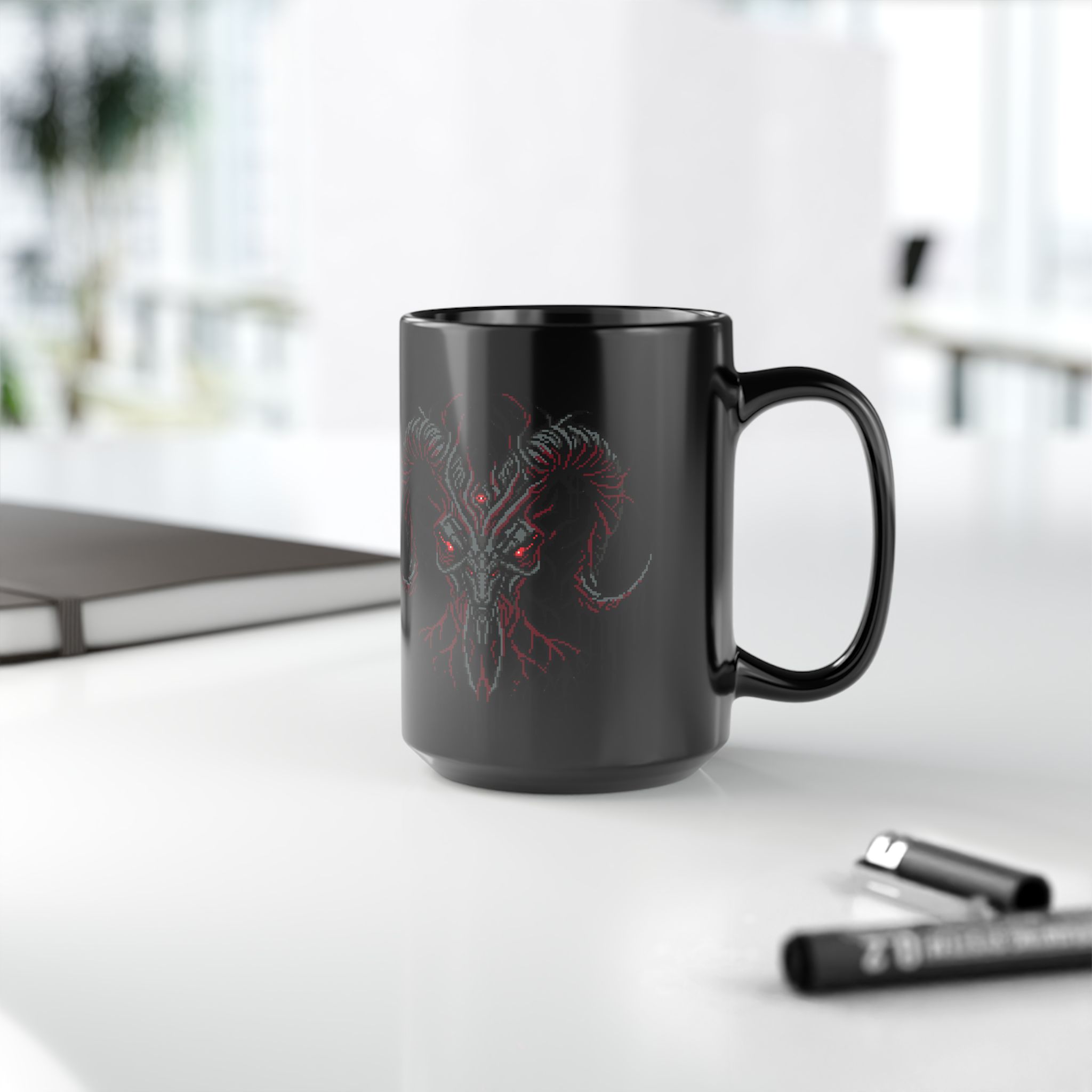 Baphomet Skull Ceramic Mug - Image 12