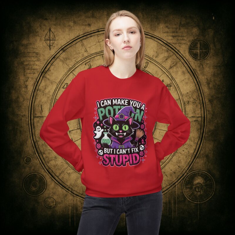 Can’t Fix Stupid Unisex Sweatshirt - Image 5