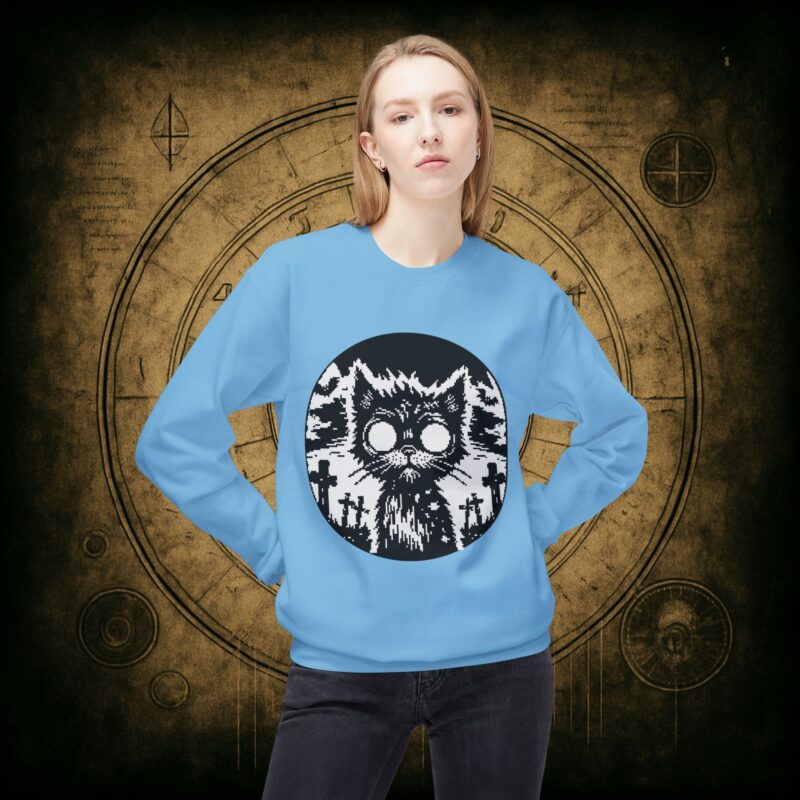 Zombie Cat Unisex Sweatshirt - Image 23
