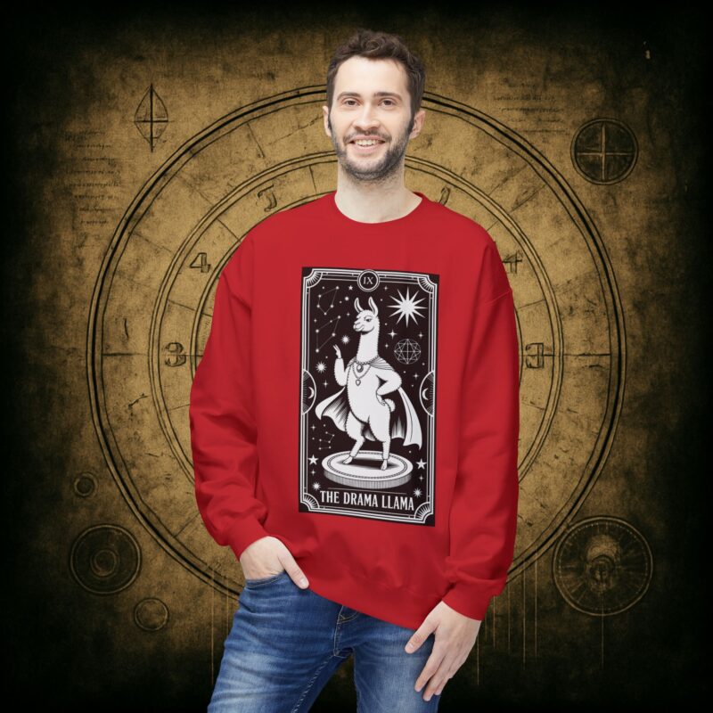 The Drama Llama Tarot Unisex Sweatshirt - Image 6