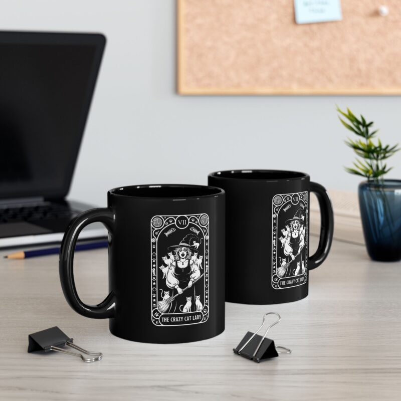 The Crazy Cat Lady Tarot Ceramic Mug - Image 5