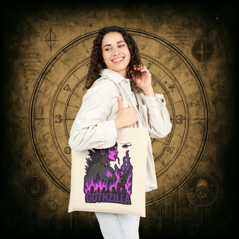 Gothzilla (Purple) Tote Bag - Image 9