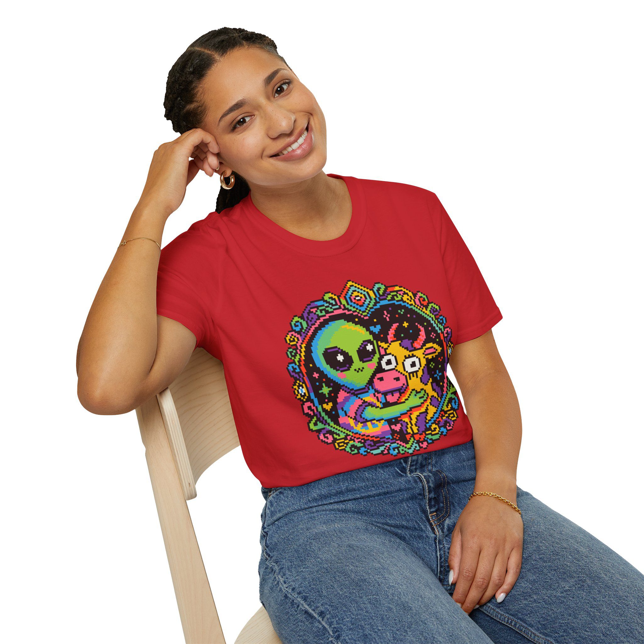 Space Cow Unisex T-Shirt - Image 87